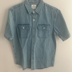Dubinik Men' Short Sleeve Button Down Shirts Denim Short Sleeve Shirt Med, NWOT‎